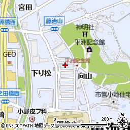 愛知県東海市荒尾町（向山）周辺の地図