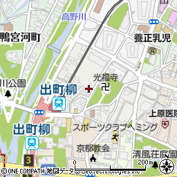 タイムズ京阪出町柳駅前駐車場周辺の地図