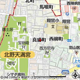 京都府京都市上京区真盛町周辺の地図