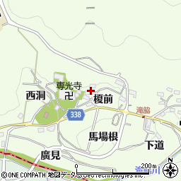 愛知県豊田市滝脇町（藤治洞）周辺の地図