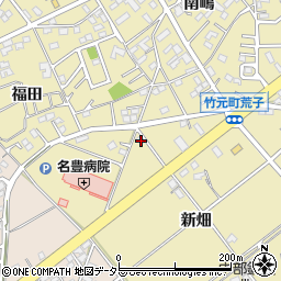 愛知県豊田市竹元町荒子周辺の地図