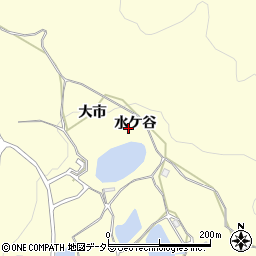京都府亀岡市稗田野町鹿谷水ケ谷周辺の地図