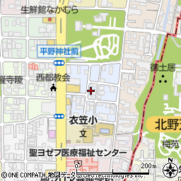 京都府京都市北区平野宮本町68周辺の地図