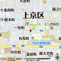 京都府京都市上京区五辻町周辺の地図