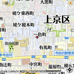 京都府京都市上京区一色町周辺の地図