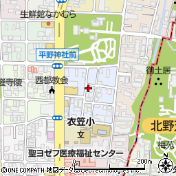 京都府京都市北区平野宮本町67周辺の地図