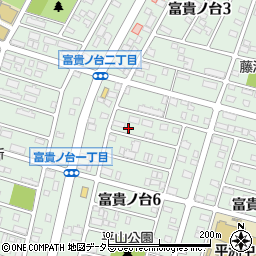 愛知県東海市富貴ノ台周辺の地図