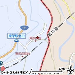 愛知県東栄町（北設楽郡）三輪（上栗）周辺の地図