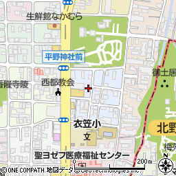 京都府京都市北区平野宮本町13周辺の地図