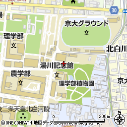 京都府京都市左京区北白川西町周辺の地図