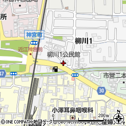 柳川１公民館周辺の地図