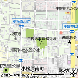 京都府京都市北区平野八丁柳町周辺の地図