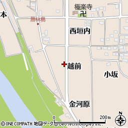 京都府亀岡市河原林町勝林島越前周辺の地図