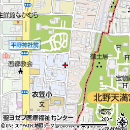 京都府京都市北区平野宮本町54周辺の地図