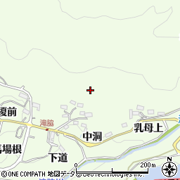 愛知県豊田市滝脇町中洞周辺の地図