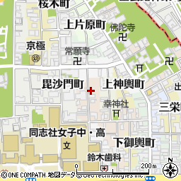 京都府京都市上京区上塔之段町周辺の地図