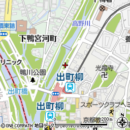 京都府京都市左京区田中上柳町周辺の地図