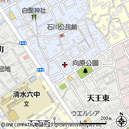 静岡県静岡市清水区石川本町4周辺の地図