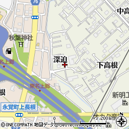 愛知県豊田市鴛鴨町深迫周辺の地図