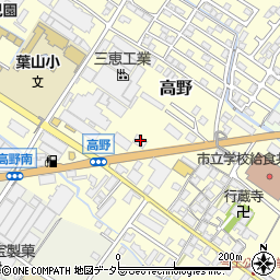 滋賀県栗東市高野318周辺の地図