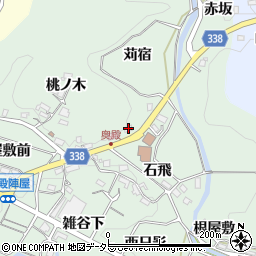 愛知県岡崎市奥殿町桃ノ木14周辺の地図
