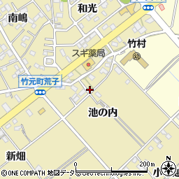愛知県豊田市竹元町池の内周辺の地図
