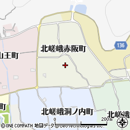 京都府京都市右京区北嵯峨赤阪町周辺の地図