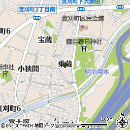 愛知県豊田市渡刈町乗蔵周辺の地図