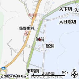 愛知県豊田市下山田代町峯前周辺の地図
