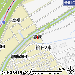 愛知県刈谷市泉田町絵城周辺の地図