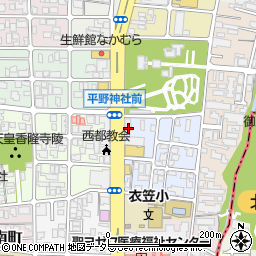 京都府京都市北区平野宮本町周辺の地図