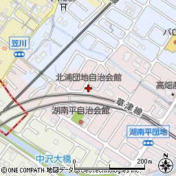 北浦団地自治会周辺の地図
