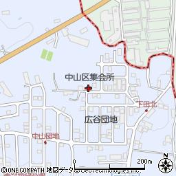 中山区集会所周辺の地図