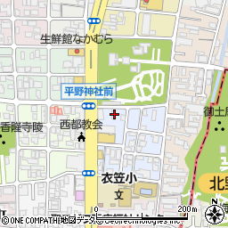 京都府京都市北区平野宮本町4周辺の地図
