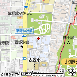 京都府京都市北区平野宮本町25周辺の地図