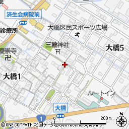 滋賀県栗東市大橋周辺の地図