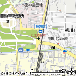 近江神宮前周辺の地図