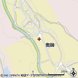 滋賀県日野町（蒲生郡）奥師周辺の地図