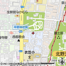 京都府京都市北区平野宮本町23周辺の地図