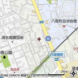 静岡県静岡市清水区八坂西町11-24周辺の地図