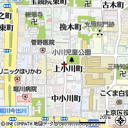 京都府京都市上京区上小川町周辺の地図