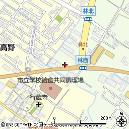 滋賀県栗東市林299-1周辺の地図