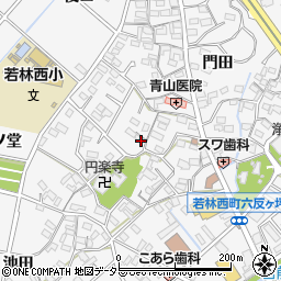愛知県豊田市若林西町（上ノ山）周辺の地図
