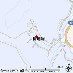 愛知県豊田市田折町周辺の地図