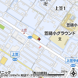 滋賀県草津市上笠周辺の地図