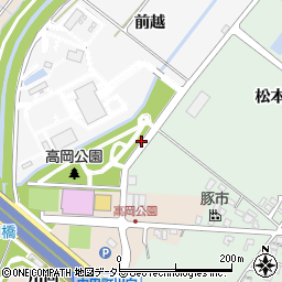愛知県豊田市前林町前越周辺の地図