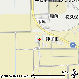 京都府亀岡市保津町神子田周辺の地図