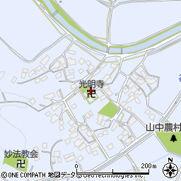 滋賀県蒲生郡竜王町山中周辺の地図