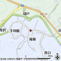 愛知県豊田市下山田代町滝領周辺の地図