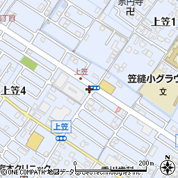 滋賀県草津市上笠4丁目2-28周辺の地図